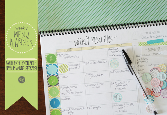 DIY yearly menu planner with free printable menu planning stickers. i feel so organized!! :)