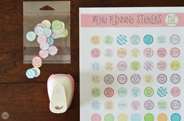 free printable stickers to help with meal planning