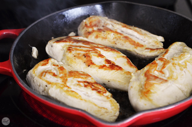 frying chicken for tetrazzini