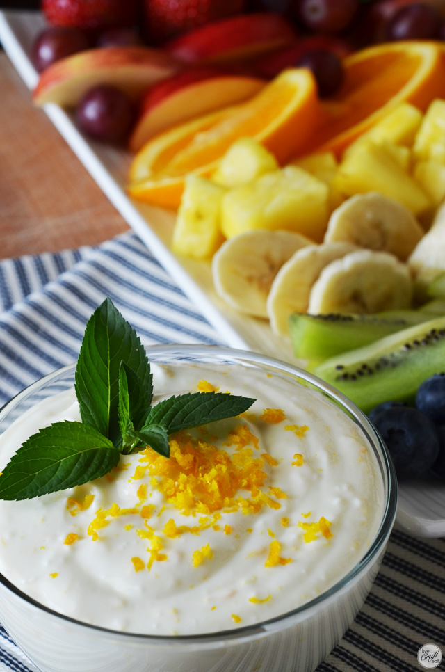 so easy & so refreshing :: cream cheese fruit dip with orange zest and ginger