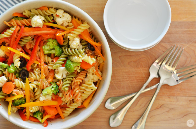 easy tri-color italian pasta salad recipe