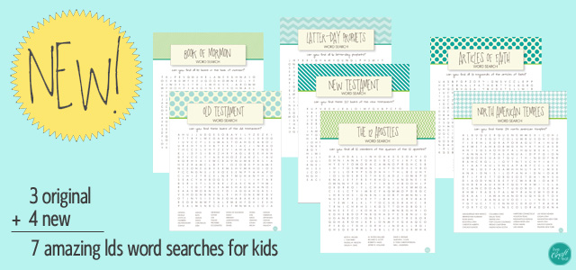 *new* lds word searches for kids