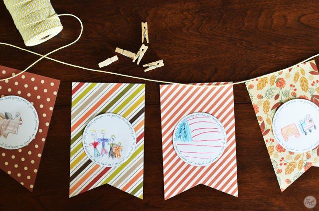 kids thanksgiving bunting banner - i'm grateful for....