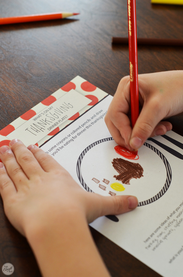 what's on my thanksgiving dinner plate? :: free printable activities for kids