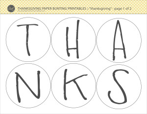thanksgiving paper bunting printables - thanksgiving circles - p