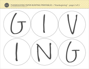thanksgiving paper bunting printables - thanksgiving circles - p