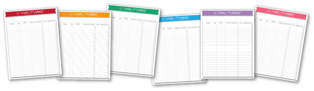 free printable busy-day menu planners