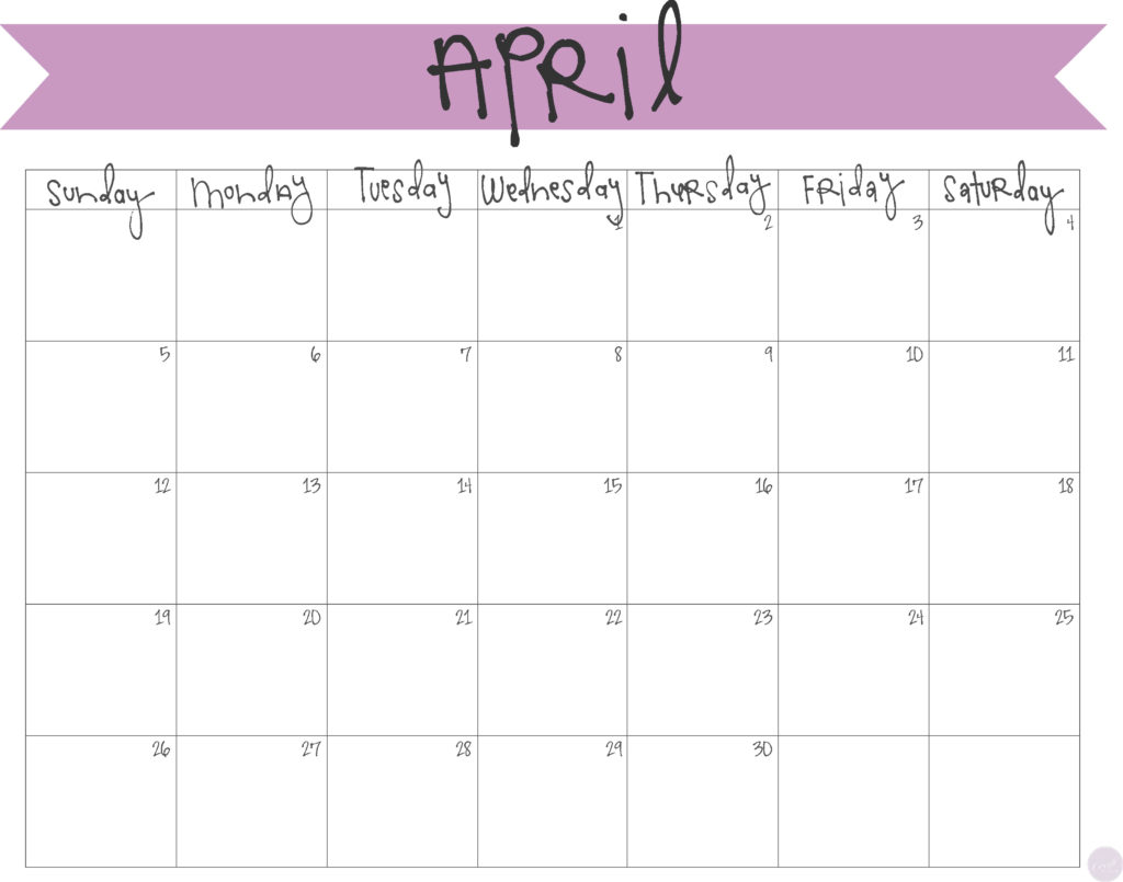 FREE PRINTABLE!! :: april 2015 calendar