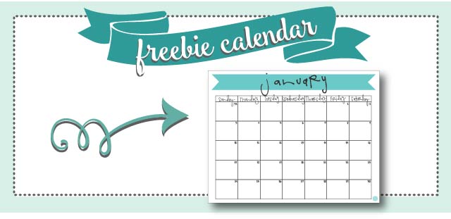 free printable january 2016 banner calendar