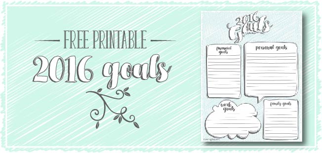 free printable! :: 2016 goals