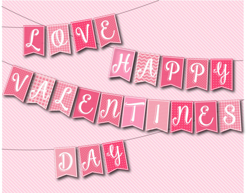 printable valentine's day bunting :: etsy