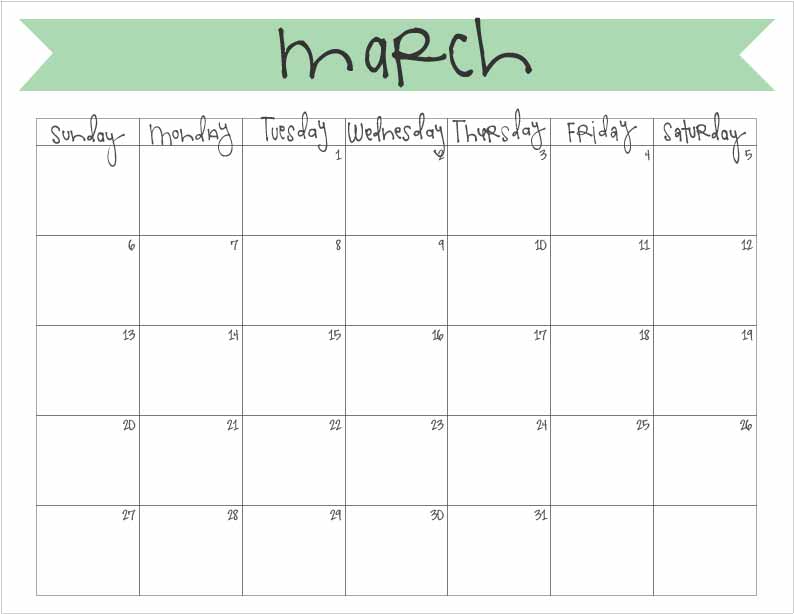 march 2016 :: free printable calendar!