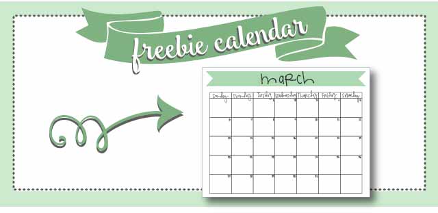 free printable march 2016 monthly calendar!