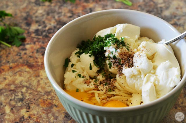 three-cheese filling for cheese-stuffed pasta shells.