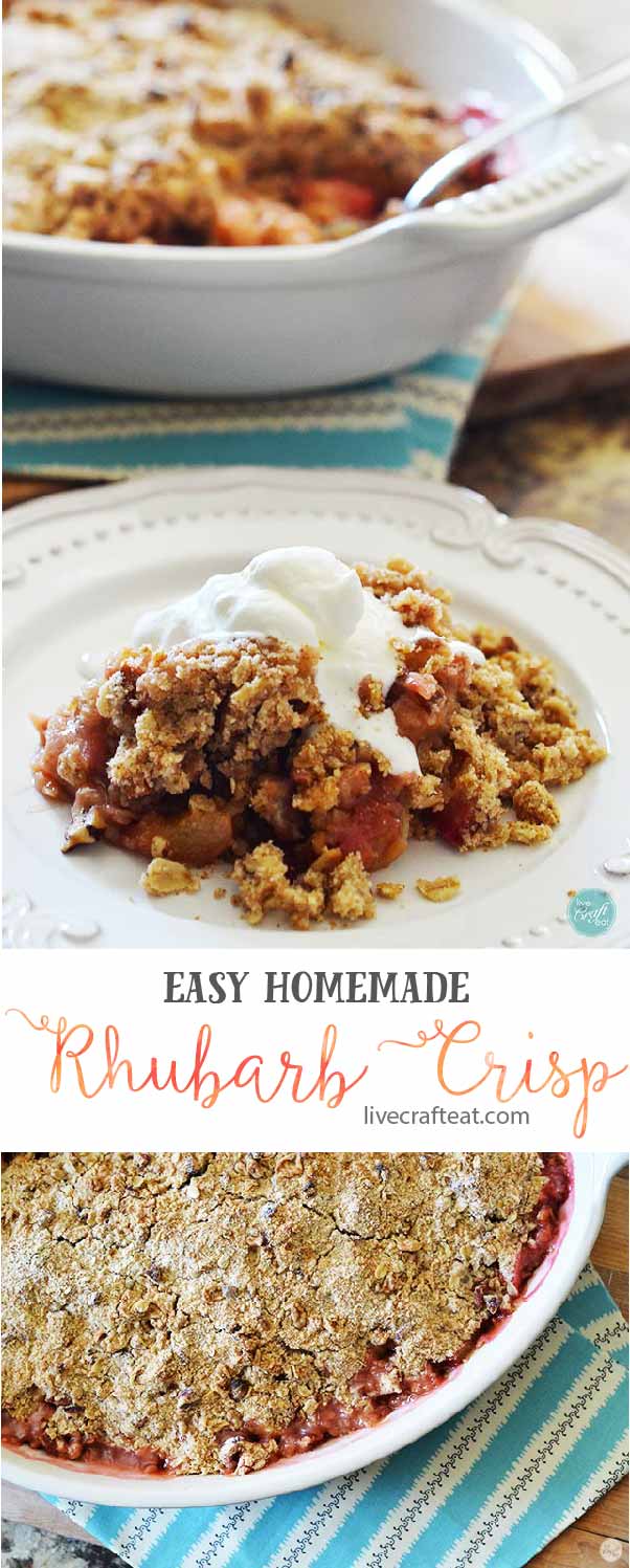 easy homemade rhubarb crisp - the perfect springtime treat!