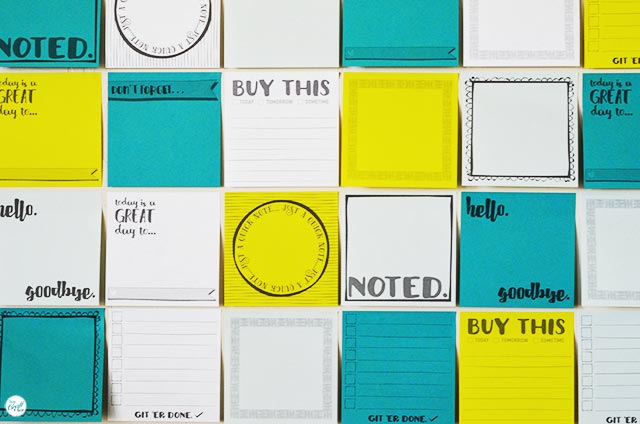 Printable Sticky Notes Template