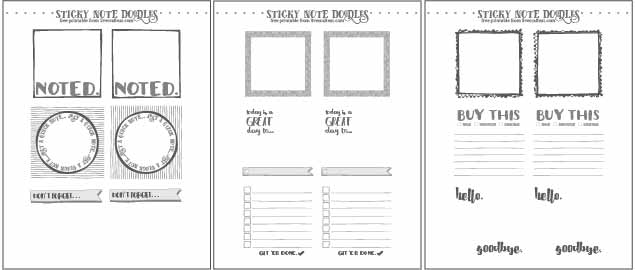 Printing On Sticky Notes Template