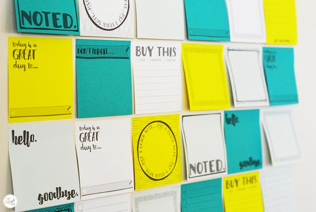 how to organize with post-it notes :: free printables so you can print on them at home!