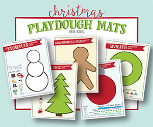 printable playdough mats for kids - a fun christmas activity or gift!