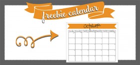 freebie printable! october 2016 calendar