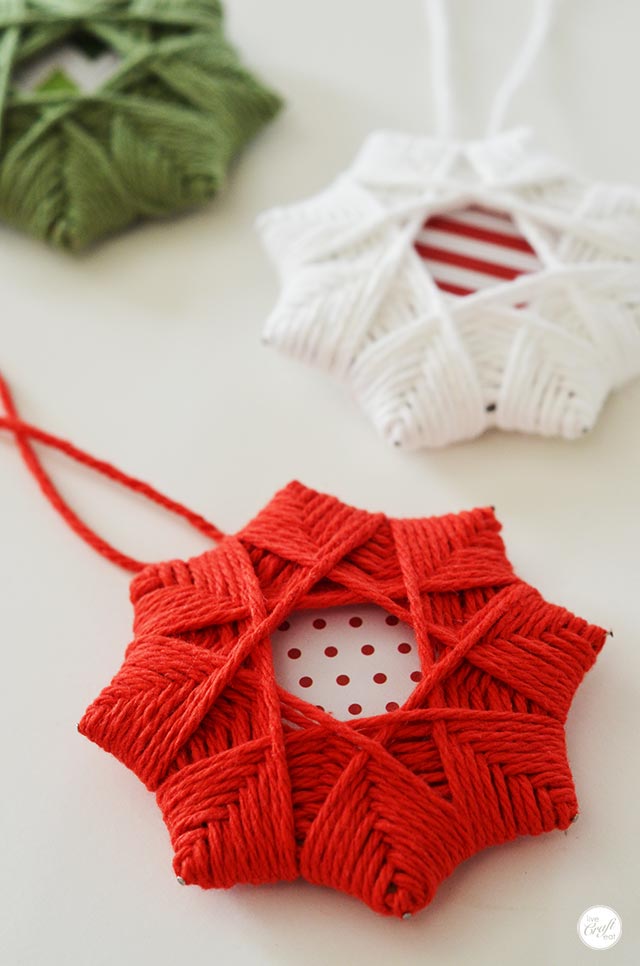 step-by-step instruction for how to make these easy and inexpensive woven star ornaments - great for kids!