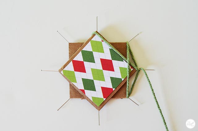 making an easy woven star ornament for christmas. great for kids!