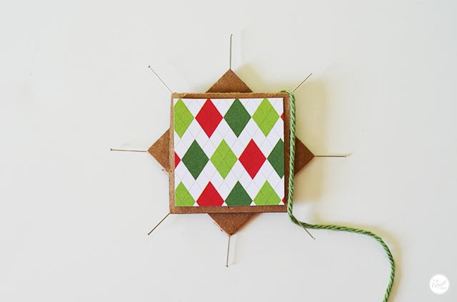 how to make a faux-woven star christmas ornament