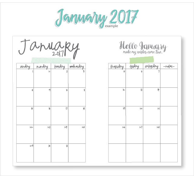 these are the most darling printable monthly calendars for 2017!