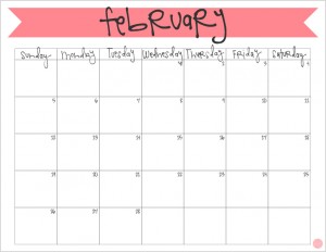 February 2017 Calendar - Free Printable | Live Craft Eat