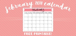 February 2017 Calendar - Free Printable | Live Craft Eat