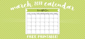 free printable march 2017 calendar!
