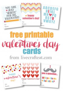 Free Printable Valentine's Day Cards For Kids | Live Craft Eat