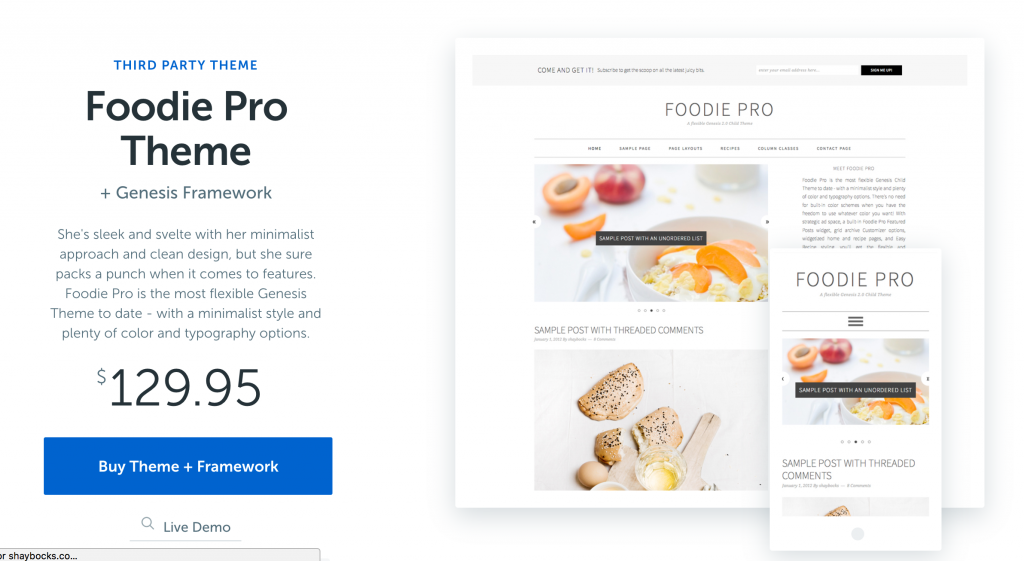 FoodiePro Theme