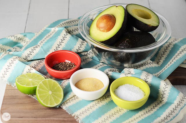 ingredients for homemade guacamole