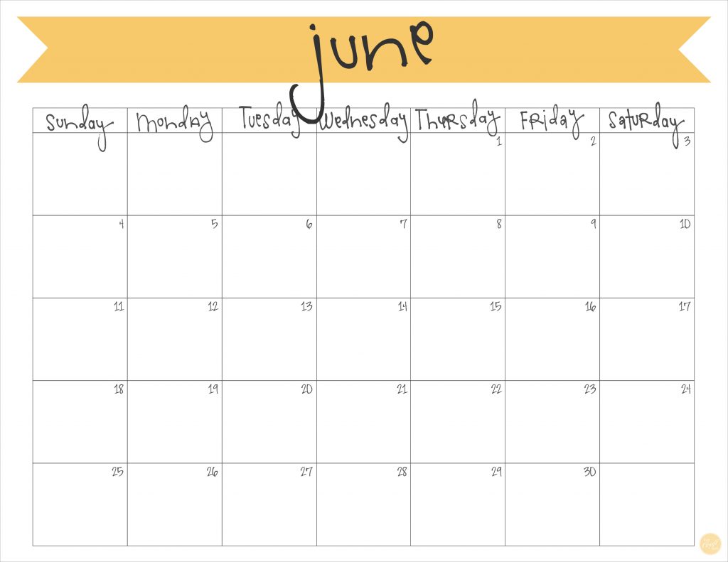 June 2017 Calendar Free Printable Live Craft Eat