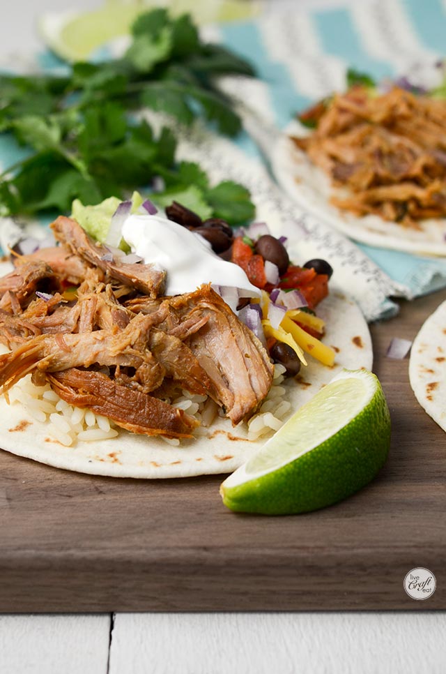 just a few simple ingredients for slow cooker pork tacos