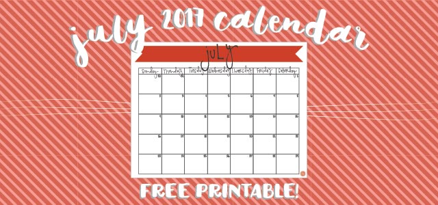 free printable july 2017 calendar