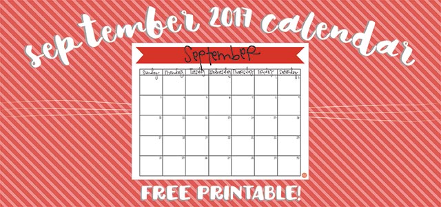 september 2017 calendar :: free printable