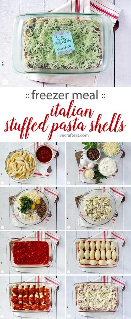 freezer-friendly meal :: italian stuffed pasta shells