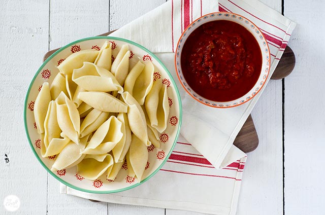 jumbo shells and pasta sauce