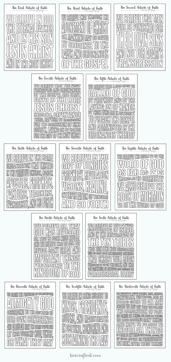 printable coloring pages lds