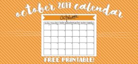 free printable monthly calendar :: october 2017