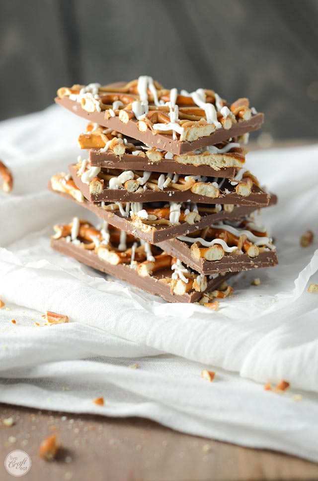 chocolate peanut butter pretzel bark