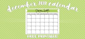 free printable monthly calendar :: december 2017