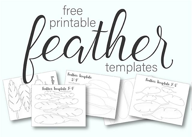 Printable Turkey Feather Patterns Templates Free Live Craft Eat