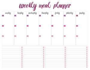 Printable Weekly Meal Planners - FREE | Live Craft Eat