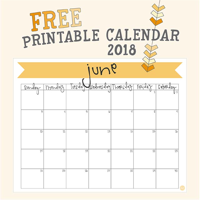 printable 2018 monthly planner