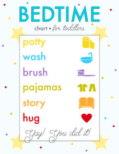 bedtime routine clipart