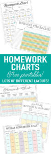 Homework (Reward) Charts - Free Printables | Live Craft Eat