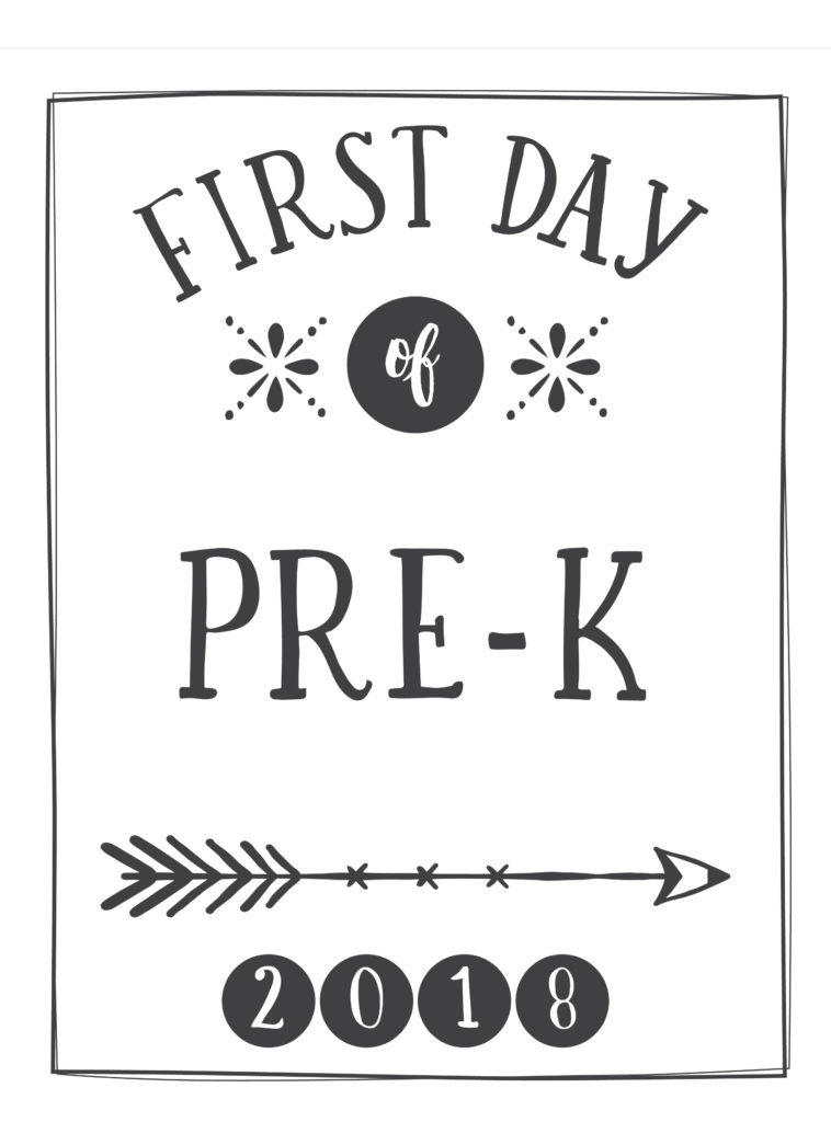 First Day Of School Printables - FREE - 21 Layouts of Pre-K - 6th ...